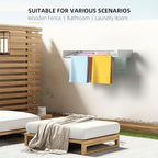 Laundry Drying Rack, Collapsible Wall Mounted Clothes Drying Rack - Image 3
