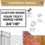 custom sign, Aluminum Weatherproof Metal Sign, Optional reflective, Custom - Image 4