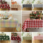Waterproof Checkered Tablecloth Runner Fabric - Image 6