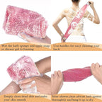 African Net Sponge with Handles 3 Pieces Long African Exfoliating Net Washcloth - Image 2