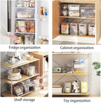 MineSign 2Pack Stackable Fridge Drawers Pull-Out Bins Divided Produce Saver - Image 7