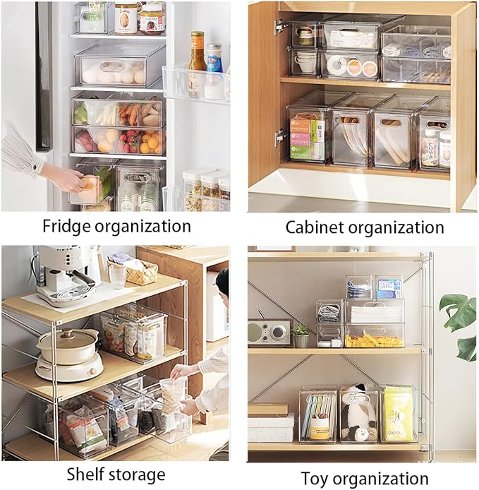 MineSign Stackable Fridge Drawer Pull-Out Bins - Image 6