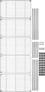 Amazon Basics 5-Shelf Adjustable, Storage Shelving Unit, Steel Organizer Wire - Image 8