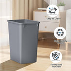 ROOMTEC 35QT Kitchen Trash Can, Lightweight and Sturdy Slim Trash Can, - Image 5