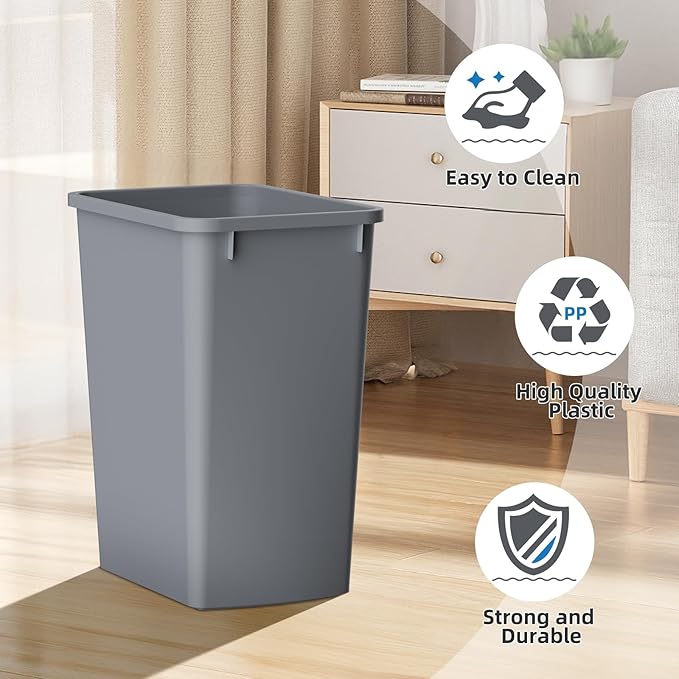 ROOMTEC Lightweight and Durable Slim Trash Can, Wastebaskets - Image 4