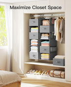 Pipishell Hanging Closet Organizer 6-Shelf, Hanging Shelves - Image 6
