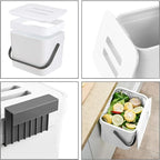 LALASTAR Trash Can with Lid, Wall-Mounted Under Sink Small Garbage Can - Image 5