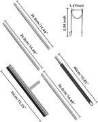 Floor Squeegee Scrubber 59inch Long Stainless Steel Handle - Image 3