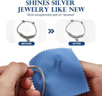SEVENWELL 50pcs Jewelry Cleaning Cloth Dark Blue Polishing Cloth - Image 3