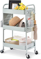 TOOLF 3-Tier Rolling Cart, Metal Utility Storage Cart by TOOLF