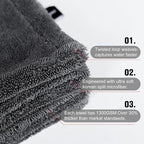 2 Pack XL Car Drying Towel – 1300GSM Ultra Absorbent Microfiber, Twisted Loop - Image 5