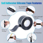 Lichamp Seal Self Fusing Silicone Tape, 1 Inch x 10 Feet x 10 Rolls, Total 100 - Image 8