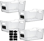 Clear Plastic Storage Bins, Refrigerator Freezer Fridge Organizer Storage by ShelfShaper