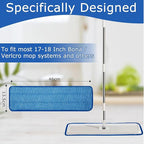 12 Pack Microfiber Mop Pad Universal Commercial/Industrial/Professional 17-18 - Image 3