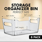 Clear Plastic Storage Bins, Small Fridge Organizer Kitchen Organizers and - Image 2
