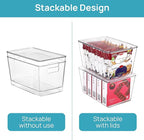 Vtopmart 6 Pack Clear Stackable Storage Bins - Image 3