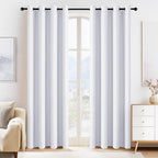 PONY DANCE Pure White Blackout Curtains by PONYDANCE