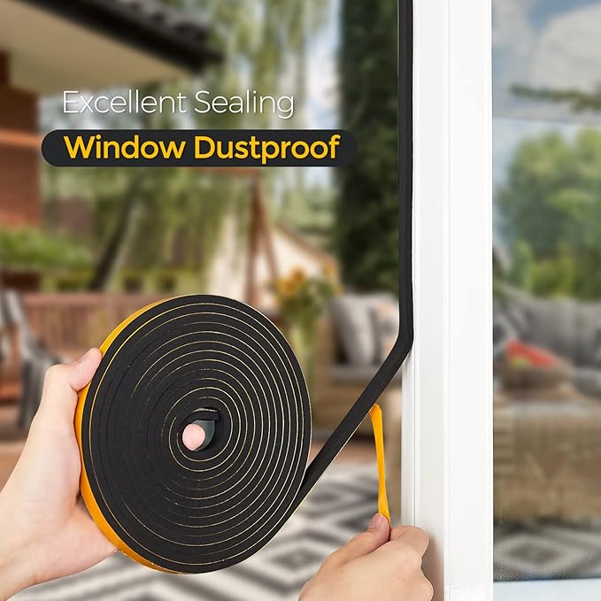 50 Feet Weather Stripping Door Seal, 1/4" Wide X 1/8" Thick Door Seal Strip - Image 7