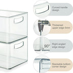 8 PACK Freezer Organizer Bins Clear Stackable Storage Bins - Image 5