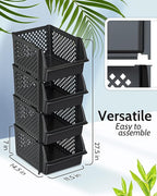 Skywin TidyFriend Plastic Stackable Storage Bins - Image 3