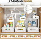 1 Pack 17IN Depth Under Sink Storage Organizer, Large 2-Tier Elegant Mesh Pull - Image 5