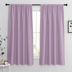 RYB HOME Bedroom Curtains Solid Blackout Panels Rod Pocket Thermal Insulated by RYBHOME
