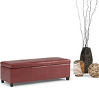 SIMPLIHOME Avalon 48 inch Wide Contemporary Rectangle Storage Ottoman Bench in - Image 10