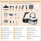 Pressurized Steam Cleaner, 3-Level Adjustable Handheld Steamer Cleaning - Image 9