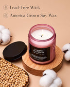M&SENSE Cherry Blossom Scented Spring Candle, Best Smelling Stress Relief - Image 3