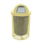 COATEDOUTDOORFURNITURE RDT-TXTSAND Heavy Duty 32 Gallon Round Trash Receptacle by CoatedOutdoorFurniture