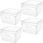 Extra Large Stackable Clear Plastic Storage Bins by CONTROLKITCHEN