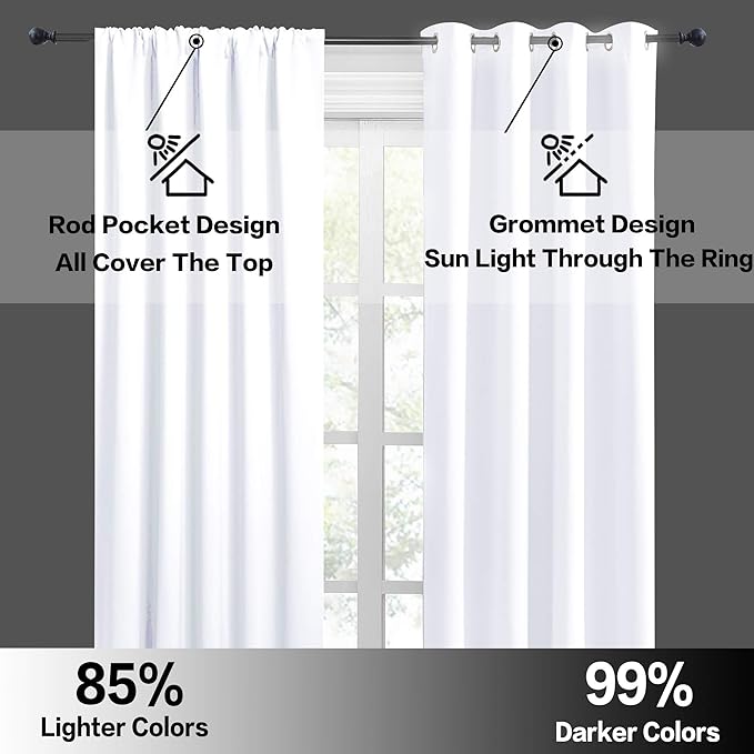 RYB HOME Small Window Curtains Blackout - Image 6