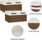HNZIGE Fabric Cubes Storage Bins Set of 4, 11 x 11 Clothes Storage Cube Baskets - Image 2