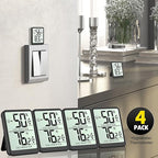 4-Pack Room Thermometer Indoor Hygrometer, Small Digital Temperature and - Image 7