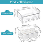 Vtopmart 6 Pack Large Stackable Storage Drawers, Easily Assemble Acrylic - Image 3