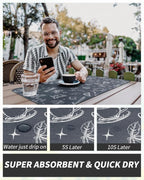 AMOAMI Coffee Mat Hide Stain Rubber Backed Absorbent Dish Drying Mat - Image 4
