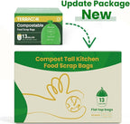 13 Gallon Compostable Trash Bags, Heavy Duty Tall Kitchen Food Scrap Waste Bag - Image 2