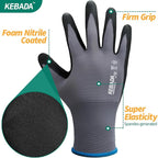 Kebada Work Gloves for Men and Women, Foam Nitrile Coated Safety Gloves - Image 7