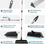 ITTAR Scrub Brush with Long Handle, Heavy-Duty Floor Cleaning Brush, 2-in-1 - Image 4