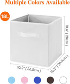 Lifewit Collapsible Fabric Storage Cubes Bins Set 11 Inch, Foldable Cubby - Image 2