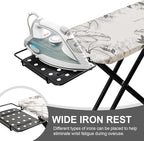 Ironing Board, Foldable Ironing Board Adjustable Height Compact Iron Board - Image 2