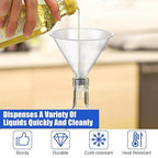 20PCS Plastic Funnels, 4.7'' Clear Plastic Funnels, Wide Mouth Funnel - Image 5