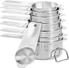 8 Pcs Stainless Steel Measuring Cups Set, Kitchen Measuring Cup by DOTINGHUX