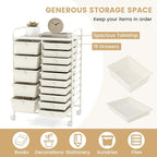 GOFLAME 15-Drawer Rolling Storage Cart, Utility Cart - Image 4