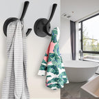 Black Towel Hooks for Wall, 5 Pack Coat Robe Hook Heavy Duty Metal Double Bath - Image 6