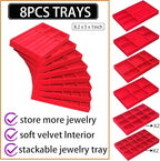 Earring Organizer Stackable Jewelry Storage Box Jewelry Drawer Organizer - Image 3