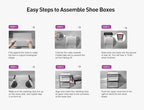 Kuject X-Large Shoe Storage Boxes Organizers Clear Plastic Stackable 12 Pack - Image 8
