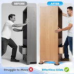 16-Pack Furniture Sliders for Hardwood Floors & Carpet, Save 80% Effort - Image 2
