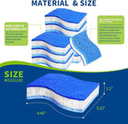 Blue Wood Pulp Sponges 12Pack Non-Scratch Cellulose Scrub Sponge, Dual-Sided - Image 4