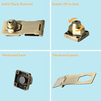 Alise Keyed Hasp Lock, 4 Inch Safety Packlock Clasp Hasp Lock Latch - Image 4